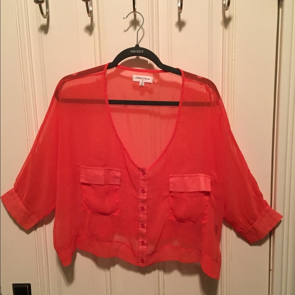 LIKE NEW Oxford Circus cropped blouse - Picture 1 of 2